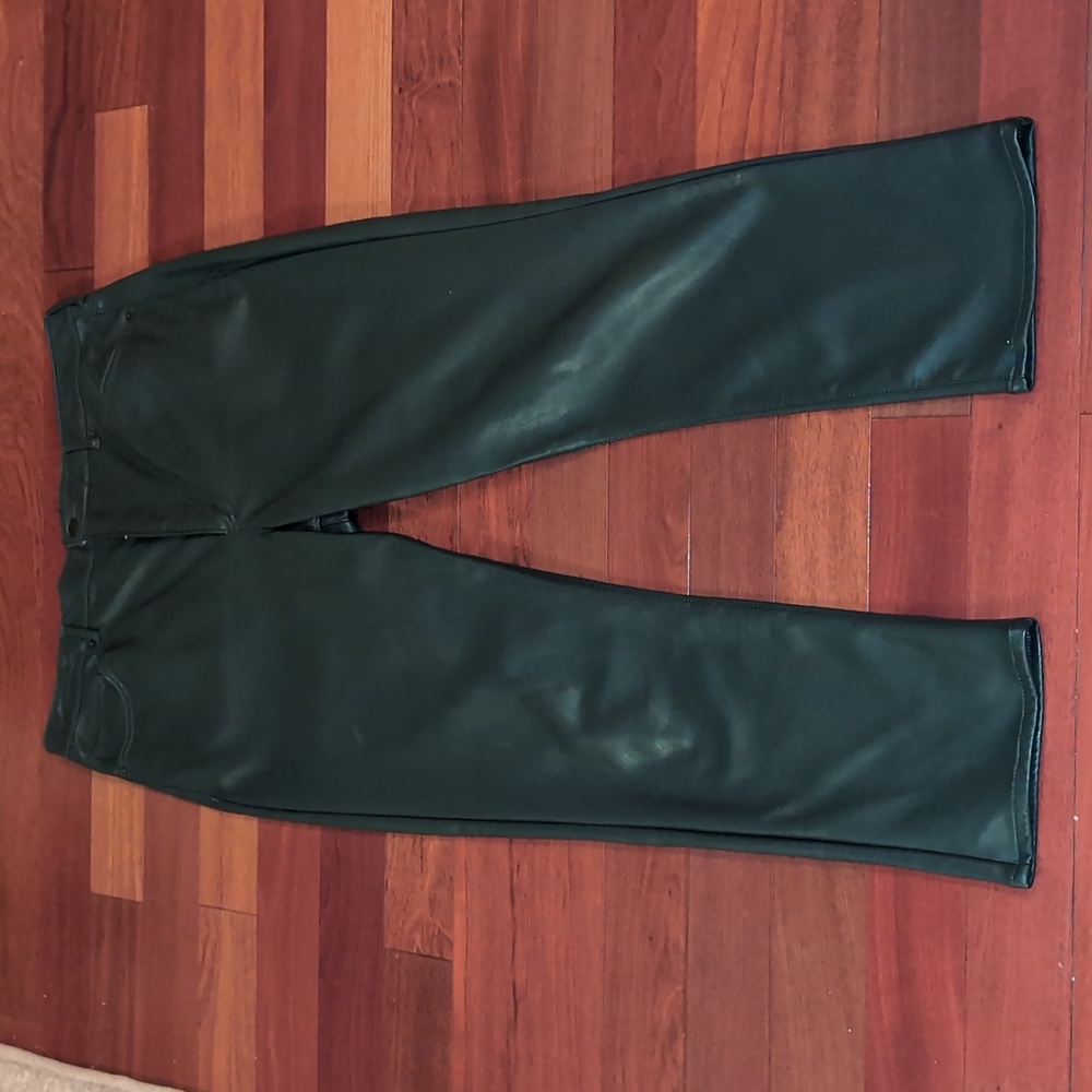 Express  Vegan Leather Women's Trousers - Hunter Green
